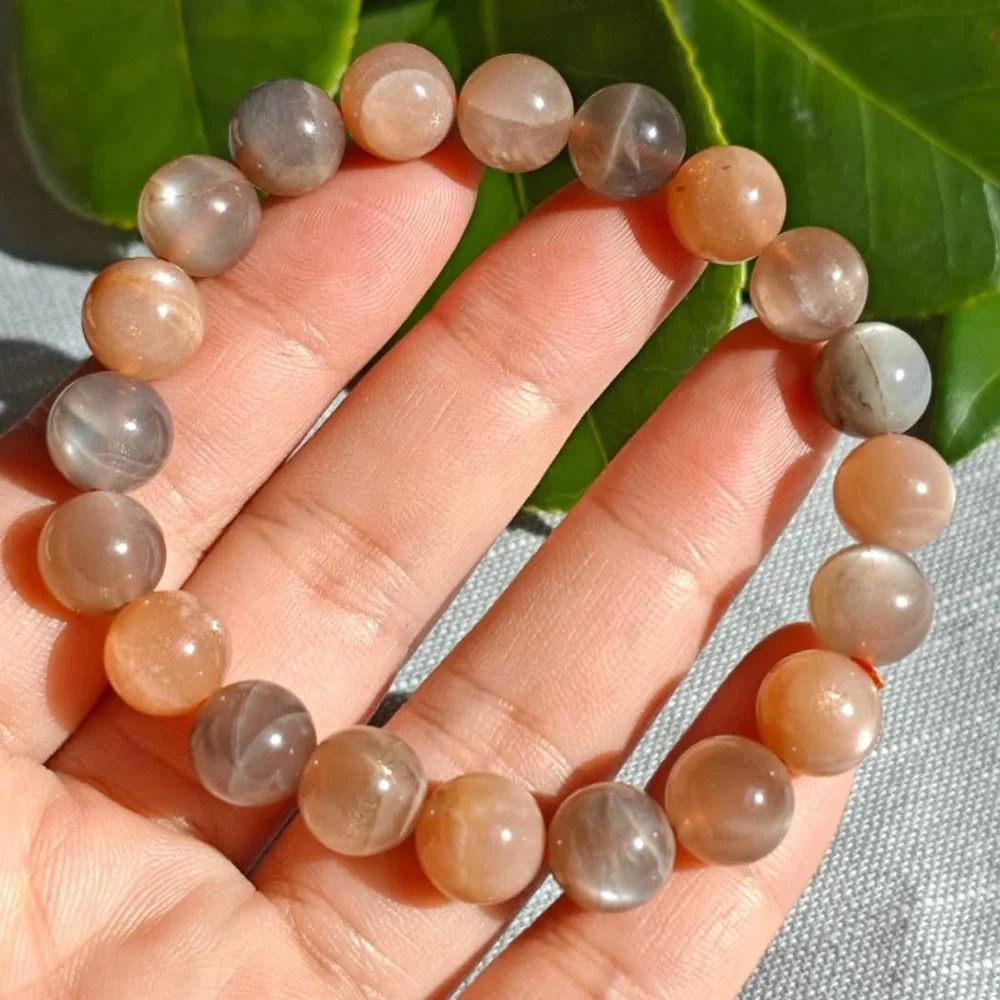 8mm stretchable multicolor‎ moonstone bracelet
